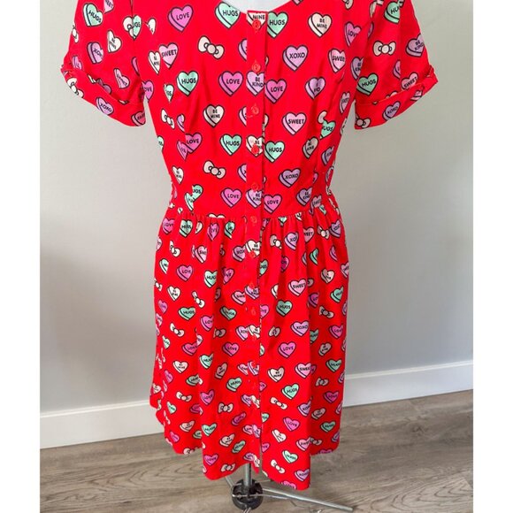 Modcloth Red Heart Print Midi Dress - Picture 13 of 15